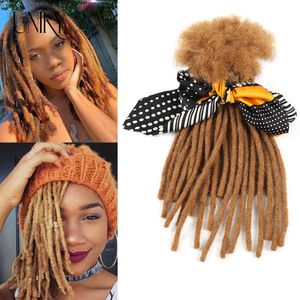 Hair Bulks 0 4 0 6cm Thickness 27 Honey Blonde 100 Real Human Dreadlock Loc Extensions for Man Women Can Be Dyed Bleached Curled 230728
