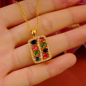 Pendant Necklaces Multi Full Crystal CZ Norse Mythology Tree Of Life Pendants For Women Copper Necklace Box Chain Wedding Jewelry