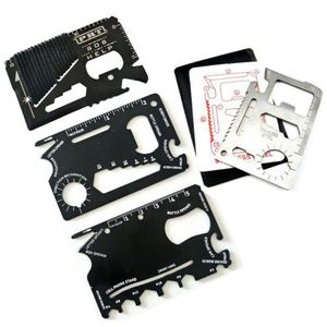 Professional Hand Tool Sets 11 In 1 Size Wallet Cutter Blade Stainless Steel Survival Multitool Utility For Camping Hiking DC120308S