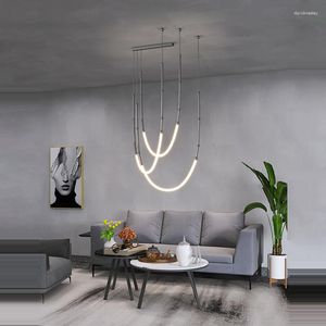 Lampadari Retro Nero LED Lampade a sospensione di design in acciaio inossidabile Lustre Lampadario Illuminazione Sospensione Apparecchio Lampen per sala da pranzo