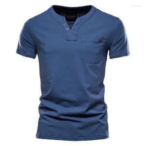 Camisetas Masculinas Summer Day Casual T-Shirt Men Fashion Trend Sports Cotton Slim Pocket Design Manga Curta