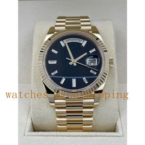 NF Factory Mens Watch Super V5 Quality 41mm 2813 Movement Diamond Dial 18k Yellow Gold Watches Mecânico Automático President Men290y