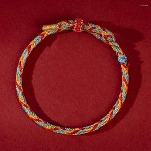 Urok bransolety chińskie sznur szczęścia dla kobiet mężczyźni szczęście lub zablokowanie złych kolorowych tkanin pleciona bransoletka Przyjaźń