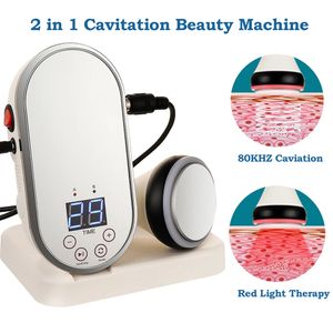 Outros itens de massagem 2 em 1 cavitação ultrassônica 80 khz máquina de perda de peso ultrassom redução de gordura corporal ferramenta de emagrecimento terapia led com espelho 230728