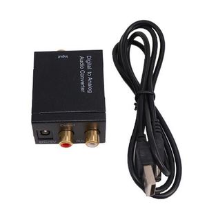 Digital Adaptador -optisk koaxial RCA Toslink -signal till analog ljudkonverterare Adapter USB -laddningskabel med detaljhandelspaketlåda för OD2.2 Fiberoptisk ljudlinje