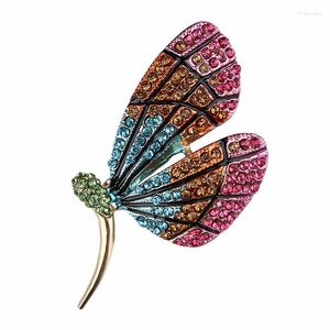 Broches de strass borboleta broche mulheres vintage e alfinetes inseto luxo para cachecol presente