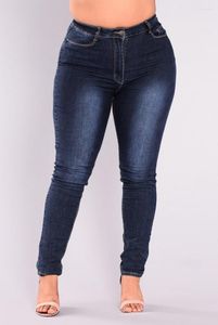 Jeans feminino 2023 cintura alta elástico feminino fino longo gordo mamãe sexy calça jeans feminina lápis push up