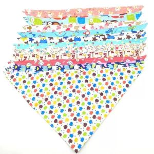 Dog Apparel Fashion Cat Bibs Scarf Cotton Adjustable Bandana Triangular Bandage Puppy Accessories Pet Supplies Small Middle Large