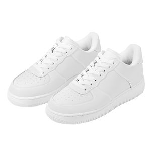 DIY-skor Mens Running Shoes One For Men Women Platform Casual Sneaker Classic All White Clean Cool Trainers Outdoor Sports 36-48