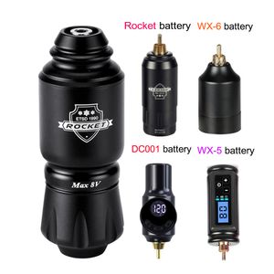 Tattoo Machine Tattoo machine kit complete rotating rocket mini tattoo pen with RCA interface wireless tattoo power supply for tattoo Body art 230728