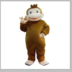 2019 Factory Outlets traje de férias Curious George mascote traje fantasia vestido de festa terno traje de carnaval com 212Y