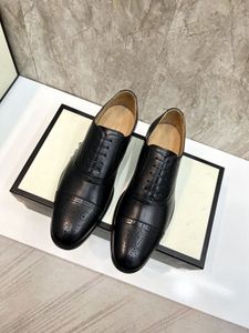 6Model Mens Oxford Shoes Vintage Derby Design äkta ko läder lyxklänning formell affärskontor snörning bröllop för män