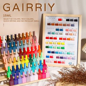 Nail Polish Gairriy 15ml Gel Nail Polish 60/Set with Color Board Glitter Soak Off UV LED Semi-Permanent Varnish Art Salon Nail Accessories 230729