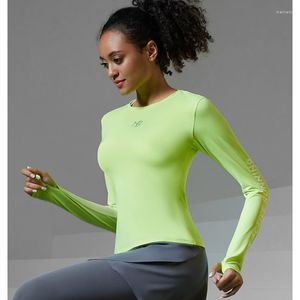 Aktywne koszule Kobiety z długimi rękawami miękki wygodne T -GYM SPORT SPORT Koszulka fitness trening Slim Tees Joga Jogging Offlective Tops