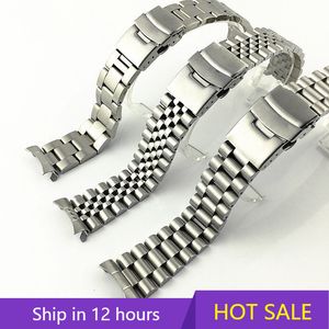 Pulseiras de Relógio Pulseira de Aço Inoxidável Sólida 20mm 22mm Pulseira Masculina Esportiva srpd skx007skx009 SRPD63K1 jubilee Curved End bracelet 230729