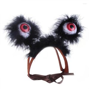 Vestuário para cachorro Iluminado Faixa de cabelo de Halloween que brilha no escuro Globo ocular Aro de cabelo LED Engraçado Horror Animal de estimação Chapéu de olhos grandes Adereço elástico para a cabeça