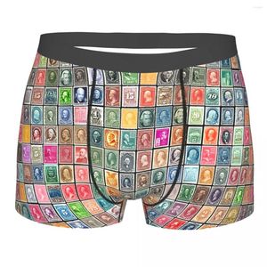 Underpants U.S.Postage Stamps Breathbale Panties Male Underwear Print Shorts Boxer Briefs