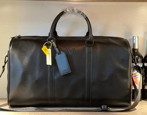 Sacos de marca de luxo dos homens sacos de lona preto metal carta bolsas famoso designer masculino keepall 50 saco de viagem sacos de ginásio yoga saco de fitness saco de bagagem dos homens mulheres sacos de ombro