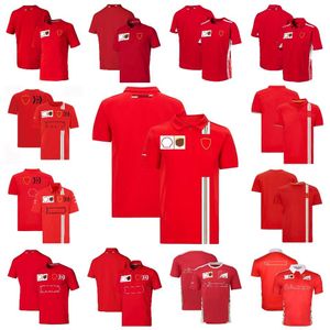 2022 F1 T-shirt Fórmula 1 Red Team Camisetas Lapela Polo Camisas de manga curta Verão Casual F1 Racing Terno Mesmos Fãs Camisetas Custom353f