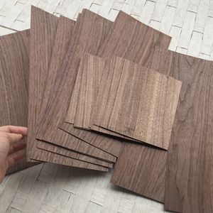 Decorative Flowers Wreaths 1 Dozen 12 Pieces Natural Black Walnut Veneer Thin Chips Ser Renovation Handmade DIY Wooden Paste 14165CM 230729