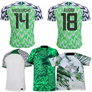 Camisas de futebol retro clássicas da Nigéria Osimhen 2023 Iwobi BASSEY MUSA MIKEL Moses NDIDI IGHALO Iheanacho MOFFI SIMON casa fora 18 19 22 23 camisa de treinamento de futebol