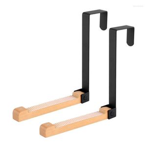 Ganci 2 pezzi Appendiabiti per porta Appendiabiti in metallo Appendiabiti per bagno e cucina Appendiabiti in legno senza punzone