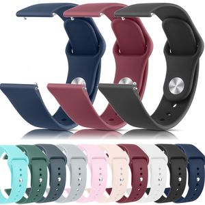 Watch Bantları 20mm 22mm Strap Universal Silikon İzle Band Hızlı Bırakma Bileklik Bilezik Kadınlar Erkekler Spor Smartwatch Aksesuarları 230729