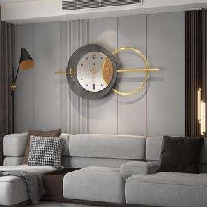 Wanduhren Stille Batterieuhr Große Größe Gold Schwarz Minimalistisches Metall Große Nordische Moderne Orologio Da Parete Live Room Decor