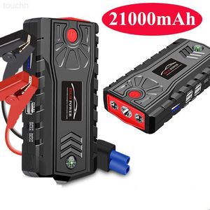 Mobiltelefon Power Banks Car Jump Starter Power Bank 21000mah Portable Battery Power Bank för iPhone Xiaomi Samsung Car Emergency Booster Startanordning L230824