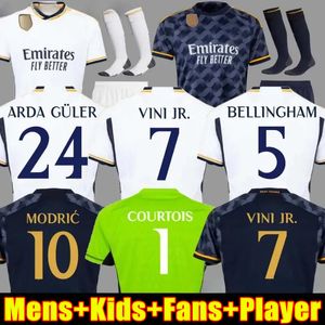 Vini Jr Soccer Jerseys Kits Bellingham Rodrygo Modric 23 24 Camavinga Tchouameni Arda Guler Camisetas de Futbol Real Madrid