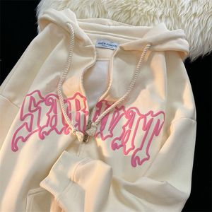 Женские куртки Y2K Vintage Zip Up Hoodie Женщины Harajuku Hip Hop Письмо с капюшоном капюшона повседневная длинная рукава Goth Streetwear Куртка 230729