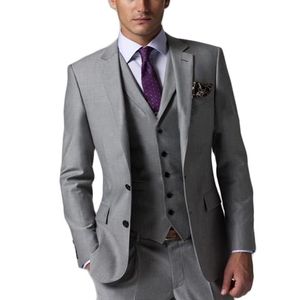 Niestandardowe przystojne ślubne pana młodego Tuxedos Kretena kamizelki Pants Men Suits Custom Made Formal Suit for Men Wedding Men's Su285e