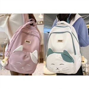 Mochilas escolares fofas dos desenhos animados Mochila escolar feminina grande capacidade Nylon bolsa de livro à prova d'água moda feminina menina laptop mochila de viagem Mochila 230729