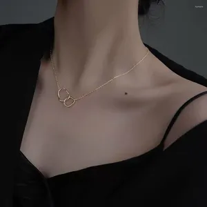 Ketten unregelmäßige Kreuz geometrische Schlüsselblikankette weibliche Persönlichkeit Einfache Halskette All-Match-Temperament