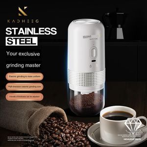 Mills Electric Coffee Bean Grinder家庭用小物と穀物ポータブルUSB完全自動キッチン230729