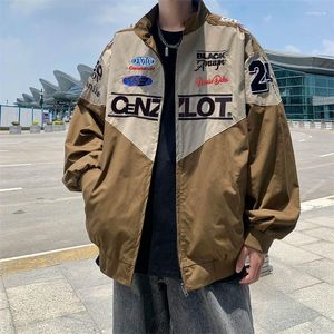 Kurtki męskie 2023 American Vintage Hafted Alphabet Racing Kurtka Mężczyźni Fall Casual Bomber Baseball Mundur Clothing 3xl