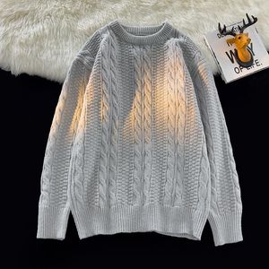 Erkek Sweaters Kablo Örgü Süvari Erkekler Sonbahar Kış Zirveleri Sıradan Kıyafetler O boyun boyun uzun kollu Külot Örme Jumper Gömlek A45