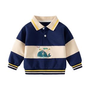 Hoodies Sweatshirts Whale Boys Toddler Jacket Tops Cotton Sleeve Long Kids T-shirts Spring Fall Children Clothes 230729