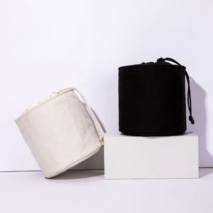 Косметические сумки корпусы хлопка холста вставка для вставки организатора сумка для макияжа для женской косметической сумочки для женского ковша.