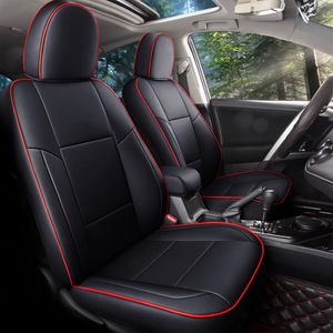 Bilstolskydd för Toyota RAV4 Högkvalitativ läder Luxury Profession Anpassade bilar täcker avancerade autoinredningar272J