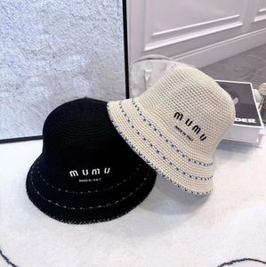 miu Straw-woven Japanese summer travel sunshade beach vacation big eaves Korean version handmade hollow folding sun hat