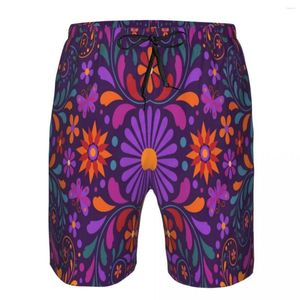 Pantaloncini da uomo Costumi da bagno da bagno da uomo Sfondo messicano colorato Costume da bagno da uomo Costume da bagno da uomo Pantaloni corti Bermuda Boardshorts