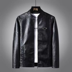 Fashion men's leather jacket designer artificial Parka female letter lovers clothing motorcycle coat men's windproof coat soft shell