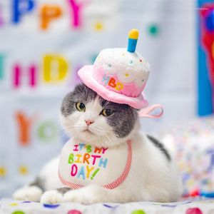 Hundebekleidung, niedliche Haustiere, Lätzchen, Kuchenform, Katze, Geburtstagshut, verstellbar, für Welpen, Kätzchen, Kaninchen, Mützen, Party, Cosplay, Kostüm, Kopfbedeckung