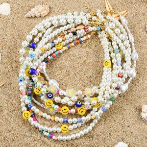 Girocollo Elegante collana di perle d'imitazione bianche con perle di clavicola per collare di gioielli da donna 2023