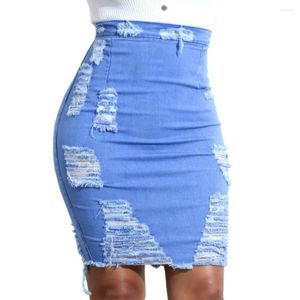 Юбки женские офисные мини -юбки мода стройная сексуальная джинсовая джинсовая джинсовая джинсовая ткань