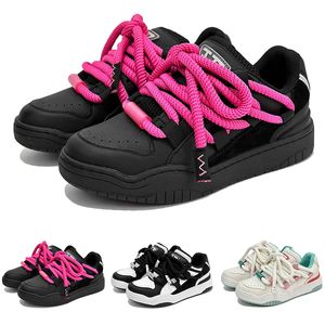 Designer multicolorido estilo casal padaria desconto sapatos casuais para homem mulher preto rosa azul branco esportes casuais tênis esportivos ao ar livre