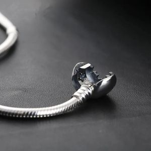 Bracciale di design Pandora Nuovo braccialetto alla moda a forma di cuore placcato in argento con catena a forma di serpente per regalo di compleanno per donne e bambini