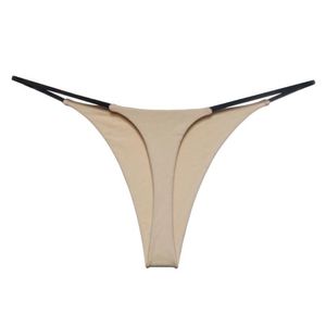 Unwe Thin Strappy Women Thongs and G Strings Plus Size Low Rise Lise Lise Tanga Cotton Bikini Underwear S-XL266W