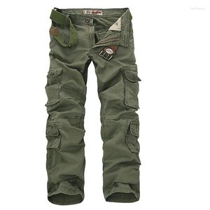 Calça Masculina Masculina Tática Militar Multi-Bolso Masculina Cargo Ao Ar Livre Casual Camuflada Reta Sem Cinto 28-40